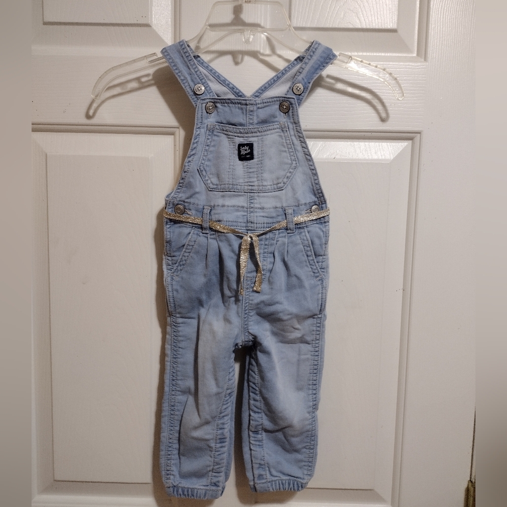 Baby B'gosh Light Blue Denim Overalls Girl 18 Months